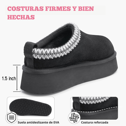 Merraci™ Pantuflas Plataforma de Invierno – Suela Antideslizante y Forro Acolchado de Felpa