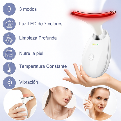Merraci™ Masajeador Facial LED – Piel Firme y Radiante