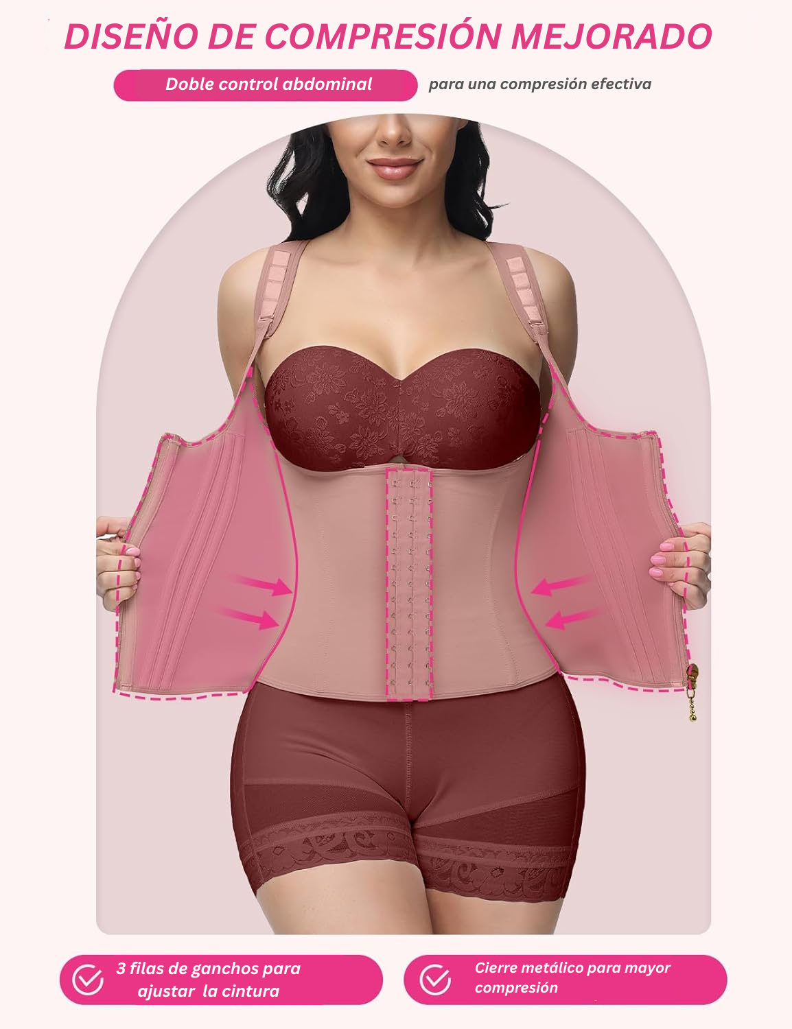 Merraci™ Faja Shapewear with Double Waistband – Abdominal Control and Waist Sculpting