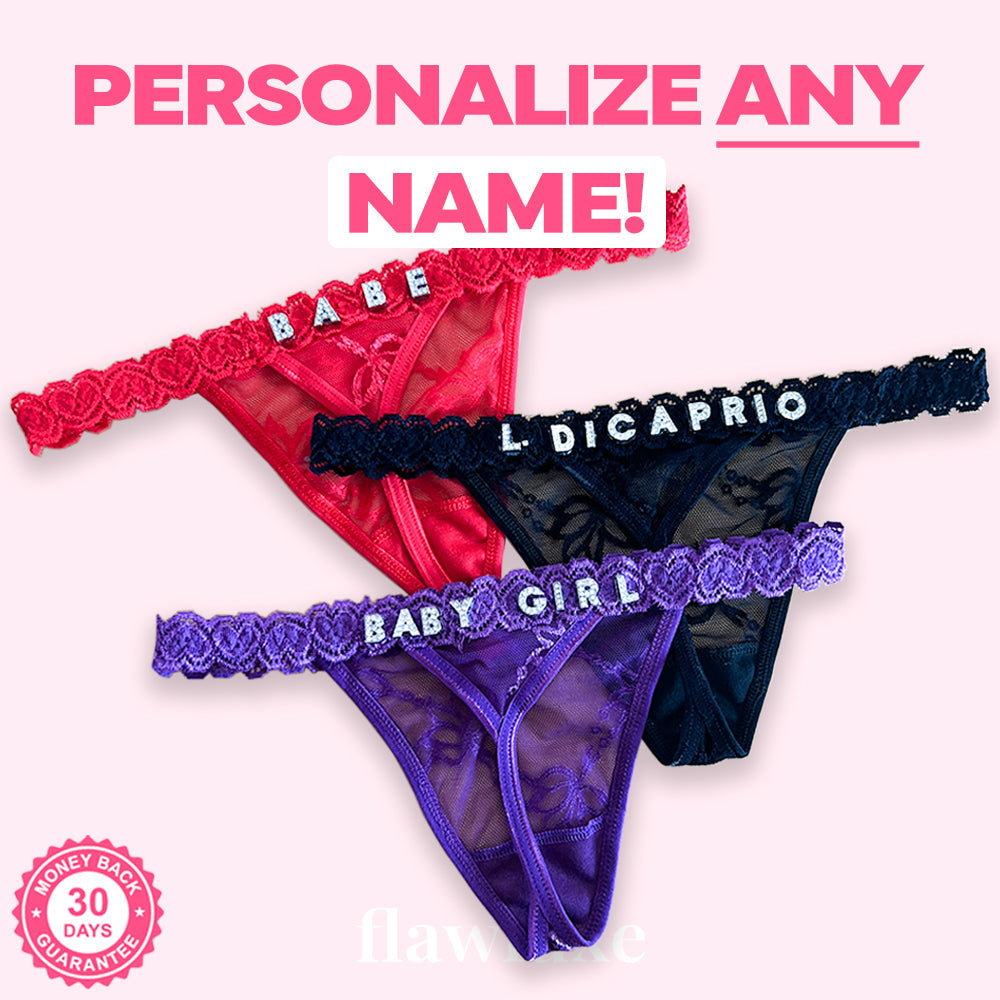 Tanga Seductora con Nombre Personalizado (COMPRA 1 Y LLEVA 1 GRATIS)