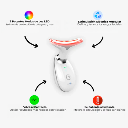 Merraci™ Masajeador Facial LED – Piel Firme y Radiante