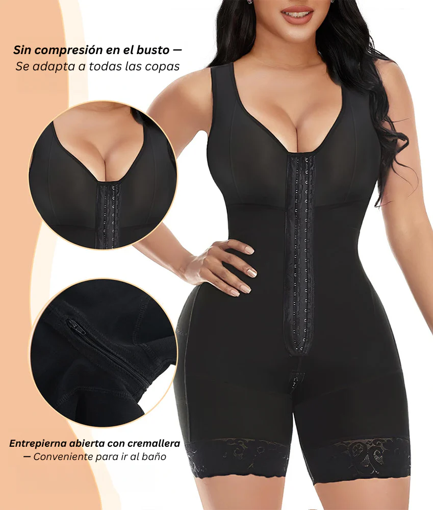 Merraci™ Faja Reductora con Cierre Total – Moldea Cintura y Abdomen