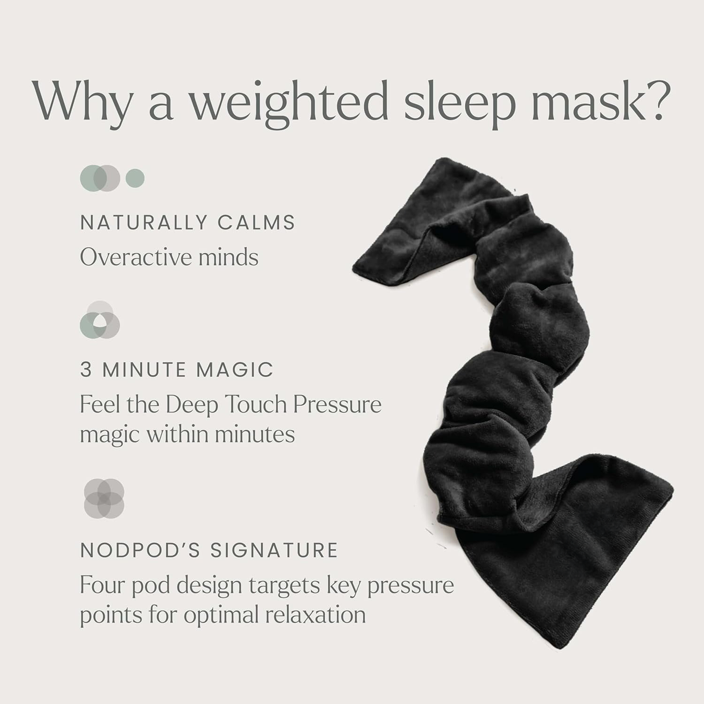 Merraci™ Weighted Sleep Mask – 100% Blackout