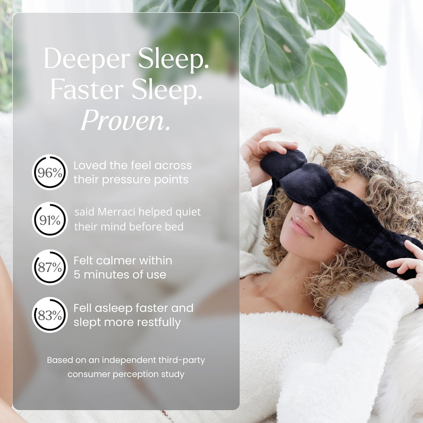 Merraci™ Weighted Sleep Mask – 100% Blackout